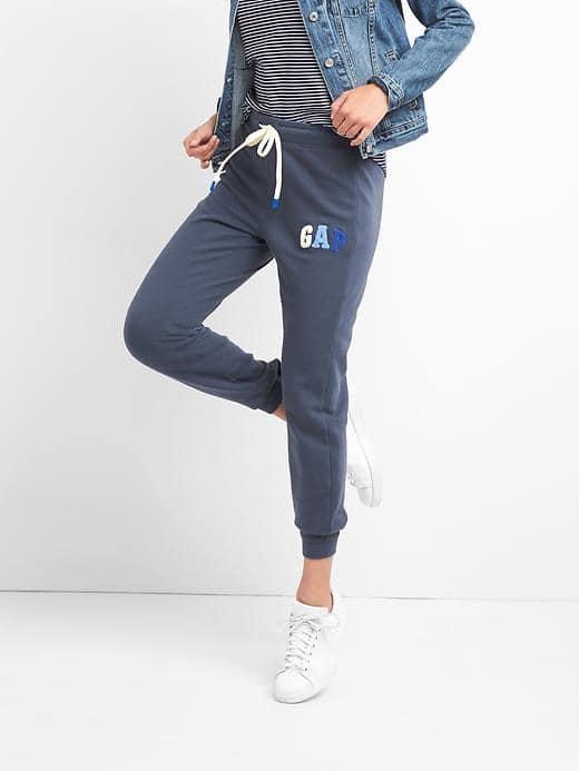 Gap Women Fleece Logo Joggers - Vintage Navy
