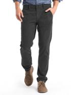 Gap Men Herringbone Slim Fit Khakis - Gray/black Herringbone
