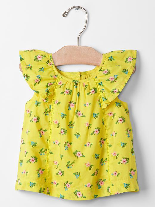 Gap Lace Trim Flutter Top - Golden Daffodil