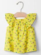 Gap Lace Trim Flutter Top - Golden Daffodil