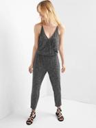 Gap Space Dye Wrap Jumpsuit - Black Space Dye