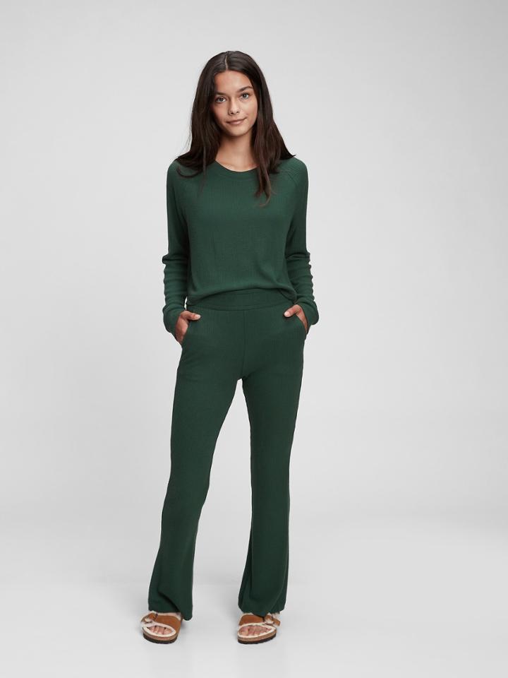 Teen Softspun Ribbed Flare Knit Pants