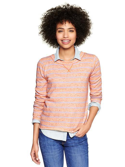 Gap Marled Stripe Sweatshirt - Purple Stripe