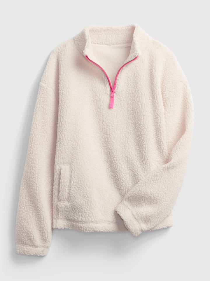 Kids Sherpa Quarter-zip Sweater