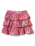 Gap Floral Ruffle Skirt - Pink Floral