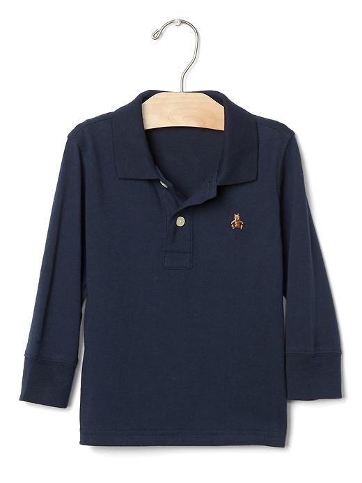 Gap Brannan Long Sleeve Polo - True Indigo