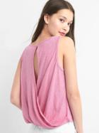 Gap Women Slouchy Wrap Back Tank - Sunrise Pink