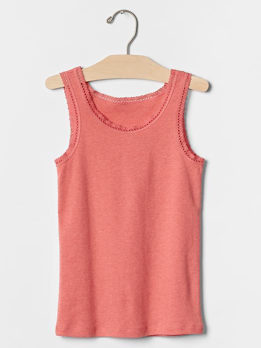 Gap Ribbed Lace Tank - Summer Azalea