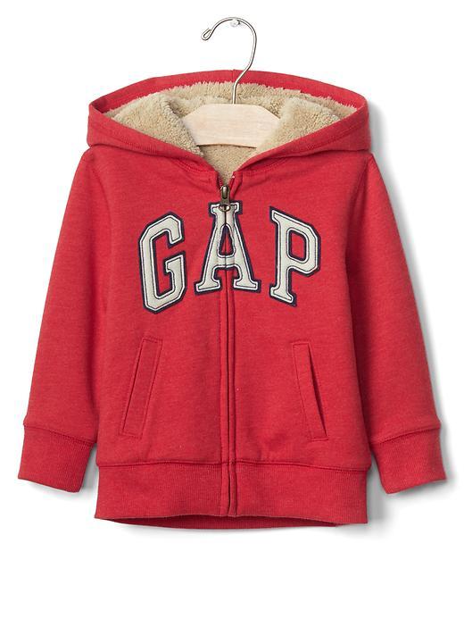 Gap Cozy Logo Zip Hoodie - Modern Red