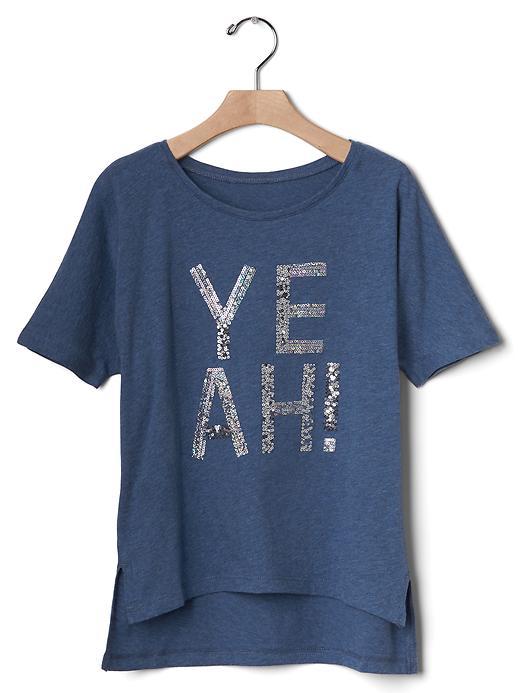 Gap Embellished Dolman Tee - Indigo Heather