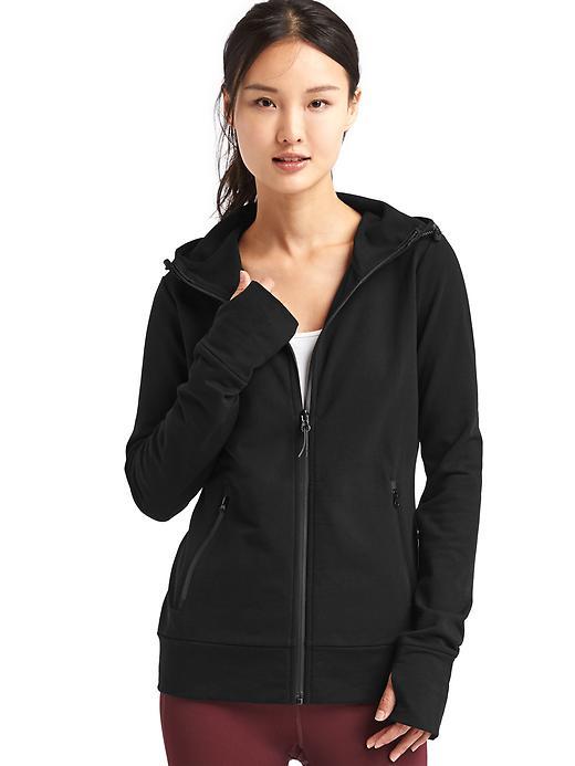Gap Women Elements Fleece Zip Hoodie - True Black