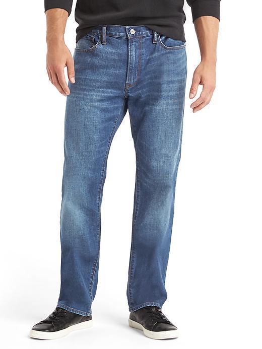 Gap Men Stretch 1969 Straight Fit Jeans - Worn Vintage