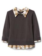 Gap 2 In 1 Crew Sweater - Blue Slate