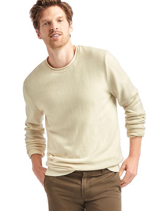 Gap Men Cozy Roll Neck Sweater - Cream