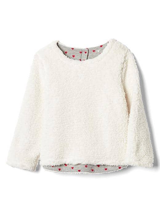 Gap Cozy Lined Pullover - Ivory Frost
