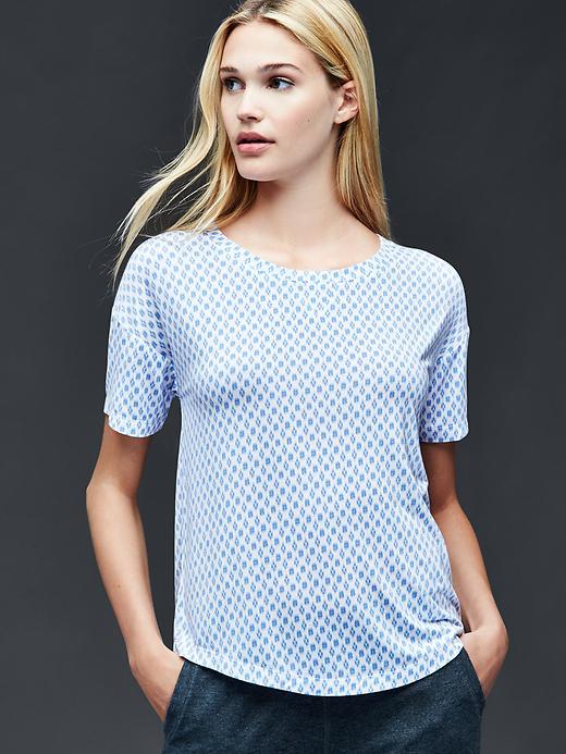 Gap Women Modal Mix And Match Lightweight Tee - Ikat Blue