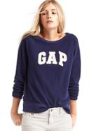 Gap Women Relaxed Felt Logo Sweatshirt - Dark Night