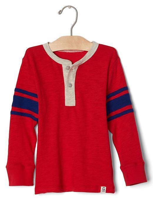 Gap Football Stripe Henley - Pure Red
