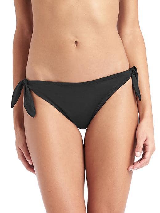 Gap Women Classic Tie Side Bikini Bottom - True Black