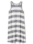 Gap Women Softspun A Line Tank Dress - Blue & White Stripe