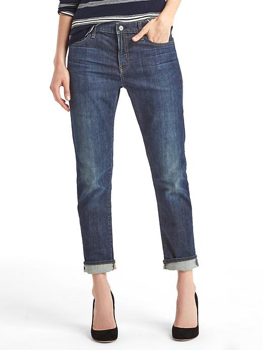 Gap Women X Red Authentic 1969 Selvedge Best Girlfriend Jeans - Dark Blue Indigo