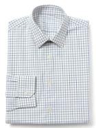 Gap Men Stretch Poplin Windowpane Slim Fit Shirt - Blue Edge