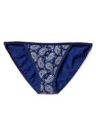 Gap Women String Bikini - Floral Paisley Blue