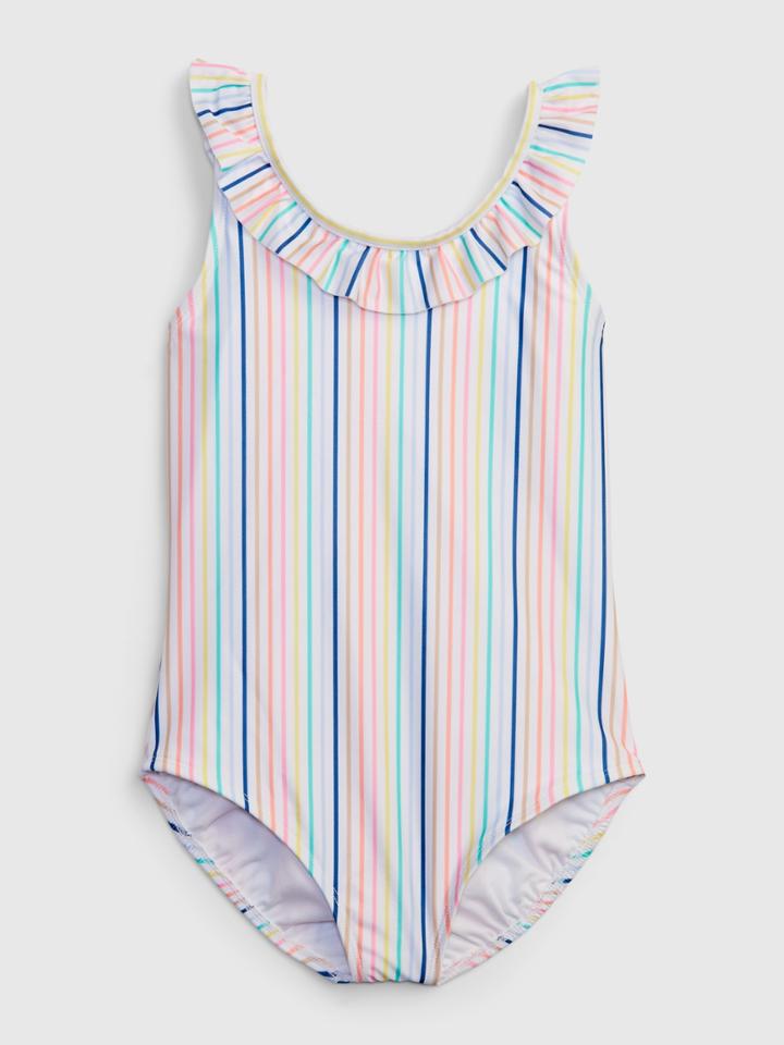Kids Recycled Ruffle Swim One-piece