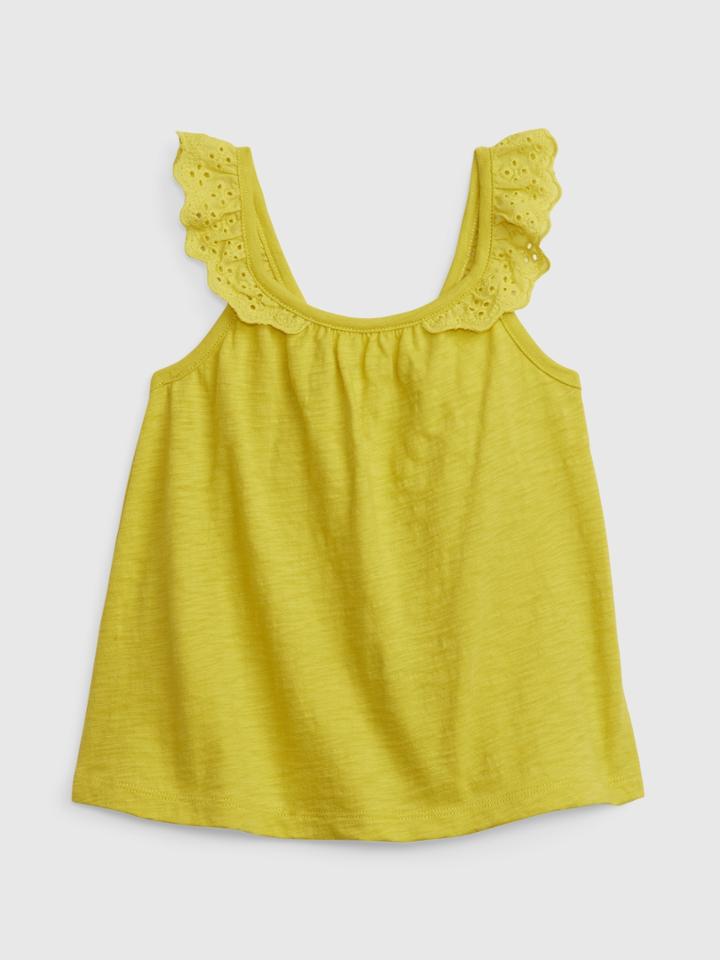 Toddler Eyelet Flutter Tank Top