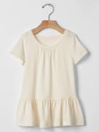 Gap Solid Peplum Tunic - Ivory Frost