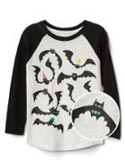 Gap Halloween Glow In The Dark Baseball Tee - New Off White