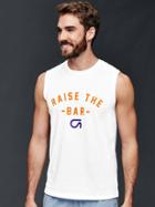 Gap Men Gdry Graphic Sleeveless T Shirt - White