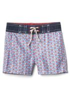 Gap Americana Fish Board Shorts - Air Stream Blue