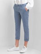 Gap Women Slim Fit Girlfriend Grommet Chinos - Captiva Blue