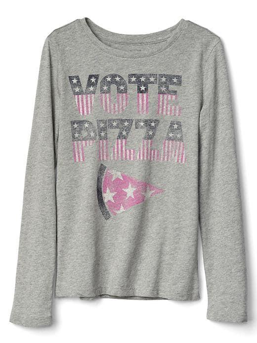 Gap Embellished Graphic Long Sleeve Tee - Heather Gray