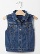 Gap 1969 Frayed Denim Vest - Indigo Denim