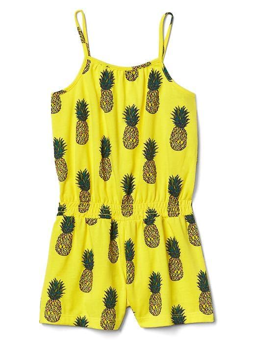 Gap Print Spaghetti Strap Romper - Pineapple
