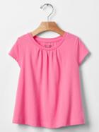 Gap Shirred Jersey Top - Neon Impulsive Pink