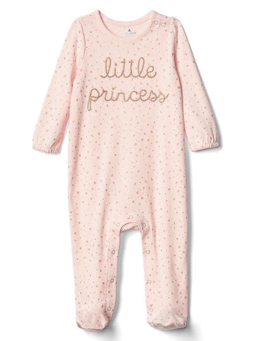 Gap Starry Little Princess Footed One Piece - New Sheer Pink