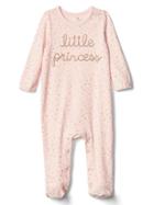 Gap Starry Little Princess Footed One Piece - New Sheer Pink