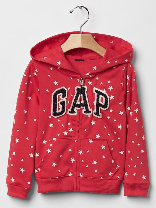 Gap Sparkler Logo Zip Hoodie - Red Star