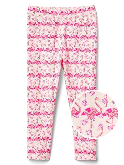 Gap Women Print Stretch Jersey Capris - Flamingo