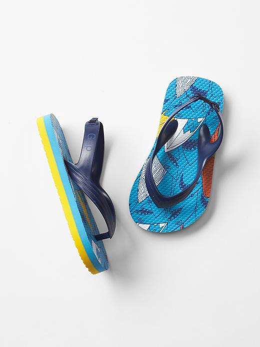 Gap Printed Swim Flip Flops - Ethereal Blue