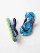 Gap Printed Swim Flip Flops - Ethereal Blue