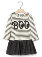Gap Boo Stripe Tutu Dress - Ivory Frost
