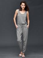 Gap Women Sleeveless Jumpsuit - Medium Grey