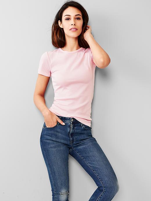 Gap Women New Modern Crew Tee - Spring Pink