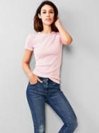 Gap Women New Modern Crew Tee - Spring Pink