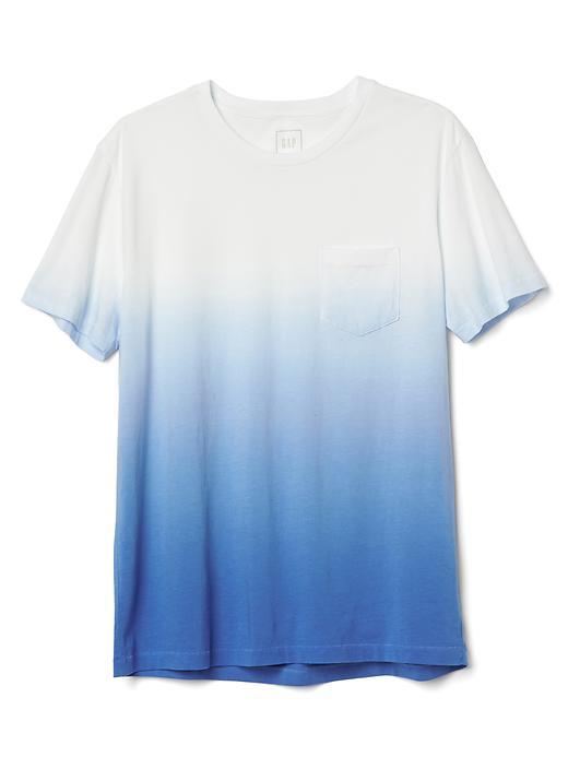 Gap Men Dip Dye Pocket Tee - Blue Dip Dye
