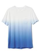 Gap Men Dip Dye Pocket Tee - Blue Dip Dye
